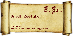 Bradl Zselyke névjegykártya